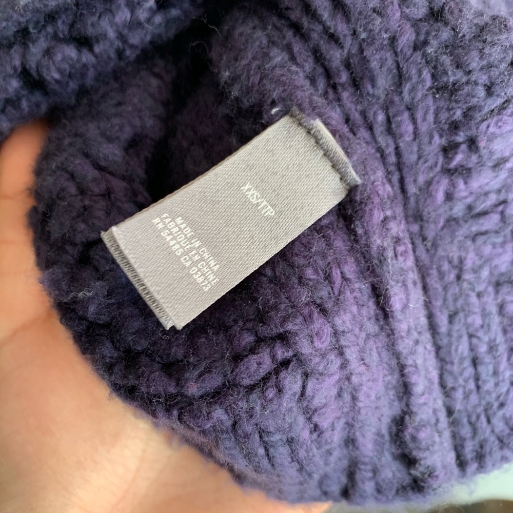 American Eagle Knit Blue Purple Oversized XXS Boyf - Picture 2 of 6